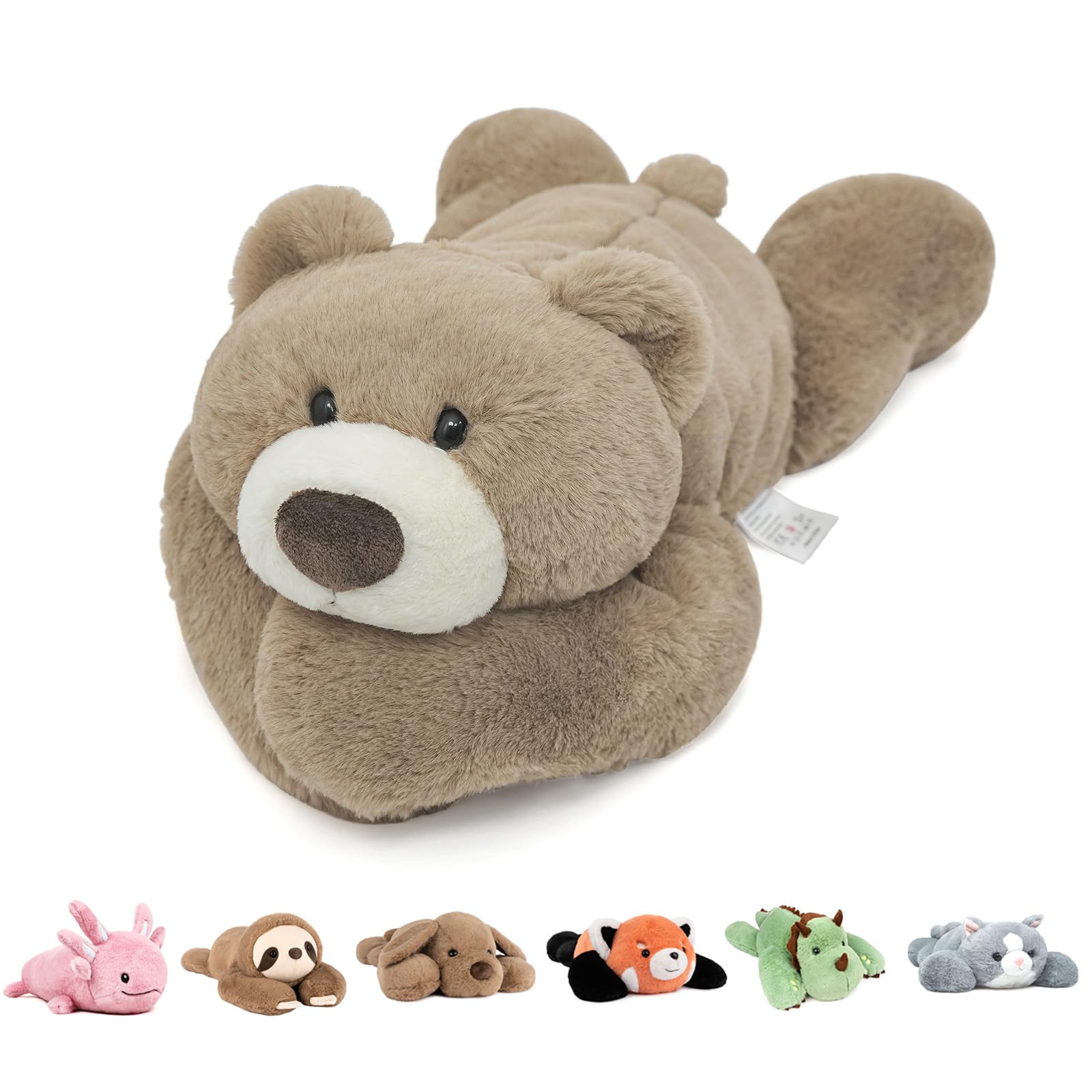Niuniu Daddy 20' | 3.3 Pound Sheep Weighted Stuffed Animals, Large White Goat Pillowfort Stuffed Lap Animal Toys For Kids Adult